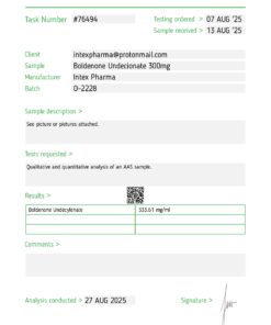 Intex Pharma EQ-300 (Boldenone Undecylenate)